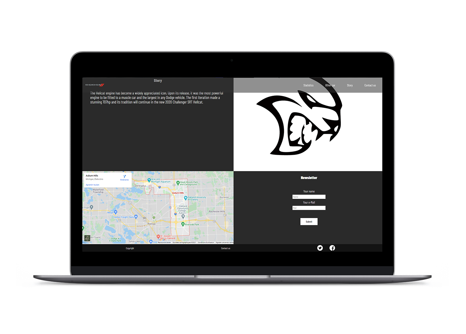 maquette onepage dodge